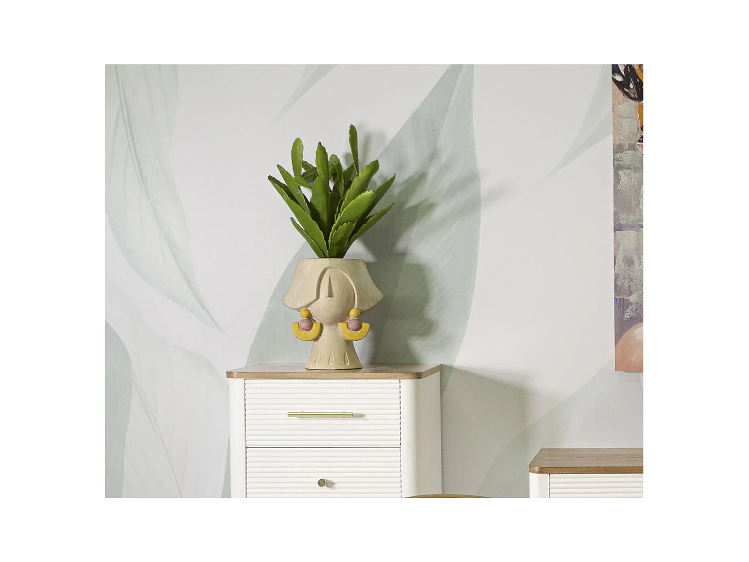 Wazon Dekoracyjny Twarz 25, Wielokolorowy, 24,5x20,5x26 cm, Epikasa