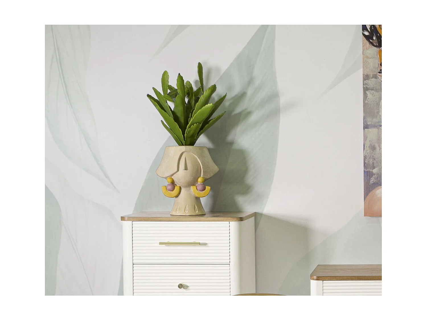 Vase Décoratif Visage 25, Multicouleur, 24,5x20,5x26 cm, Seven Design