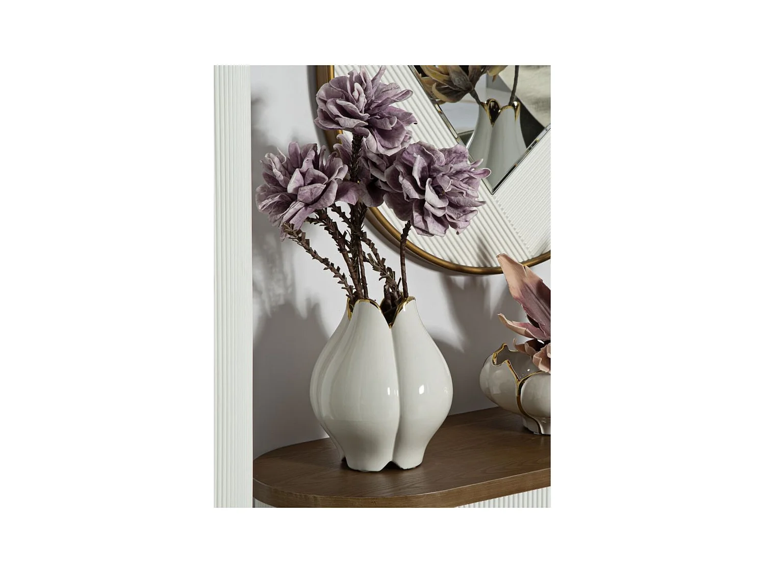 Wazon Dekoracyjny MF636, Biały, 23x23x27,5 cm, Epikasa