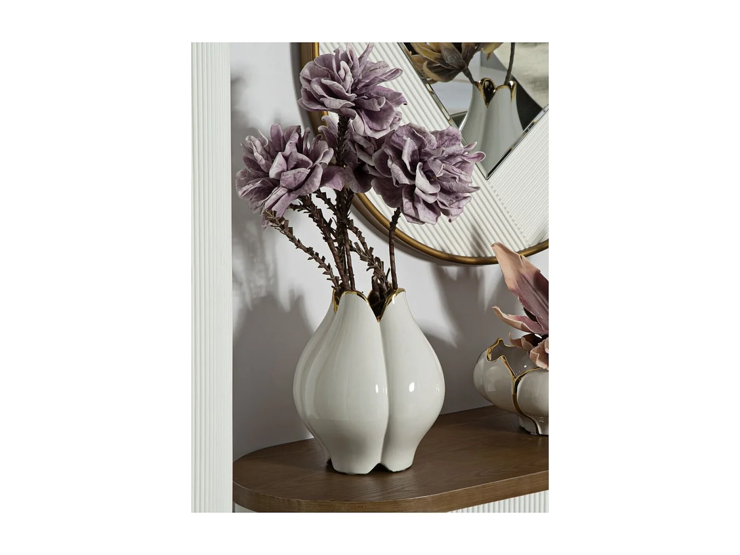 Wazon Dekoracyjny MF636, Biały, 23x23x27,5 cm, Seven Design