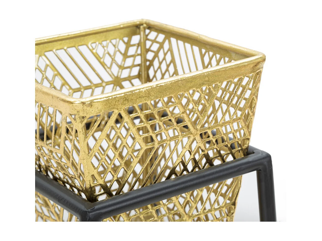 Lot de 2 Cache Pots MF417, Or, 23x23x70 cm, Seven Design