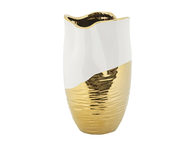 Vaso Decorativo MF631, Ouro, 20x20x35 cm, Epikasa