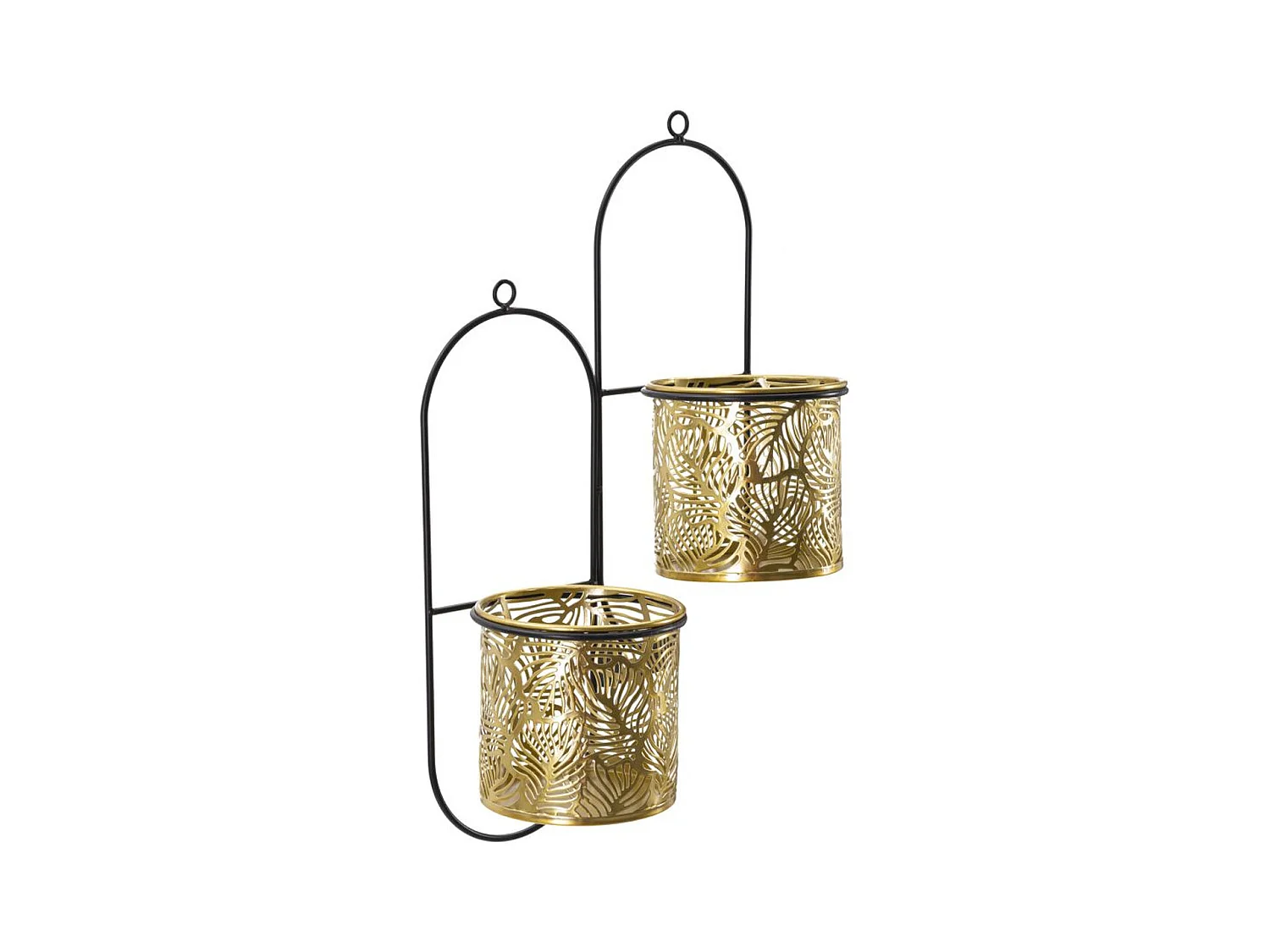 Set di 2 Vasi per Piante MF416, Oro, 27x14x48 cm, Epikasa