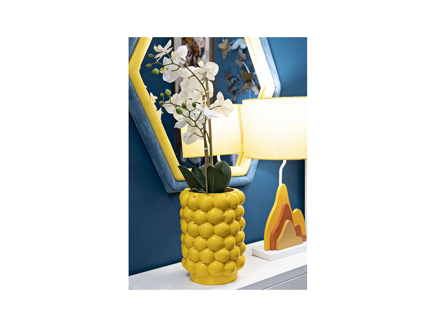 Wazon Dekoracyjny Cytryny, Żółty, 21x21x28 cm, Epikasa