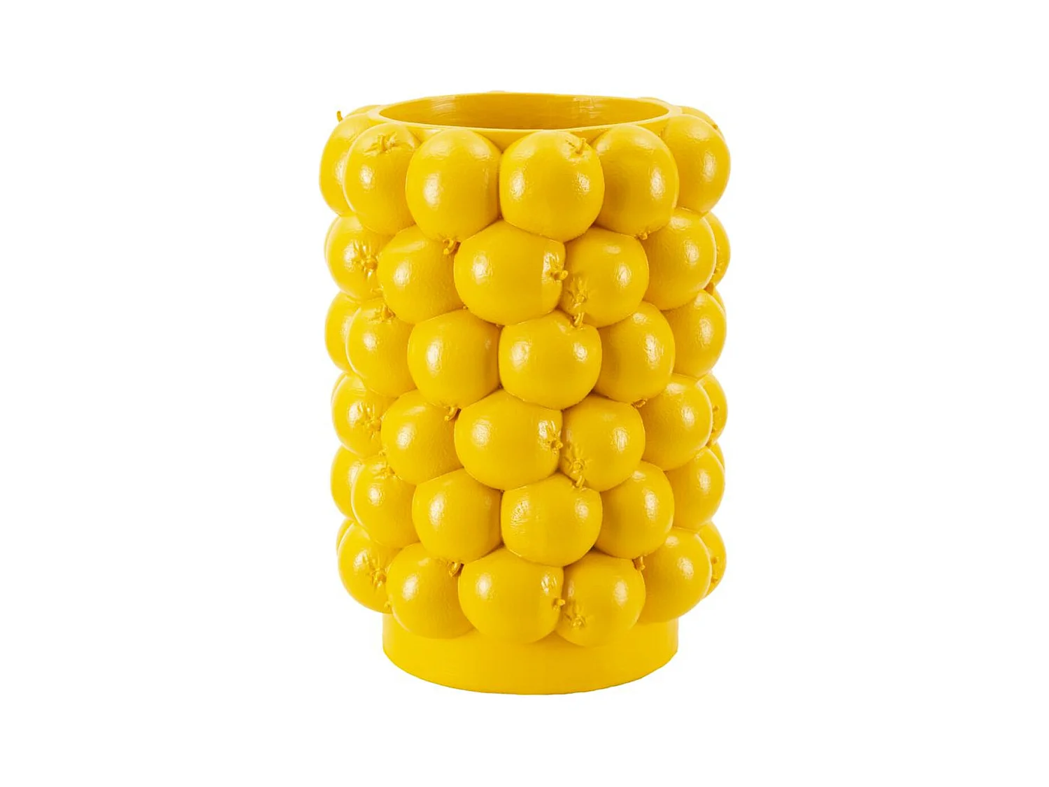 Vase Décoratif Citrons, Jaune, 21x21x28 cm, Epikasa