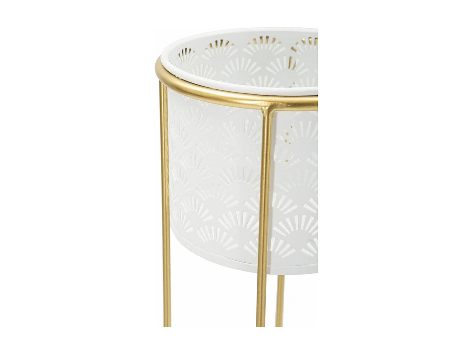 Zestaw 2 doniczek MF408, Biały, 17x17x46 cm, Seven Design