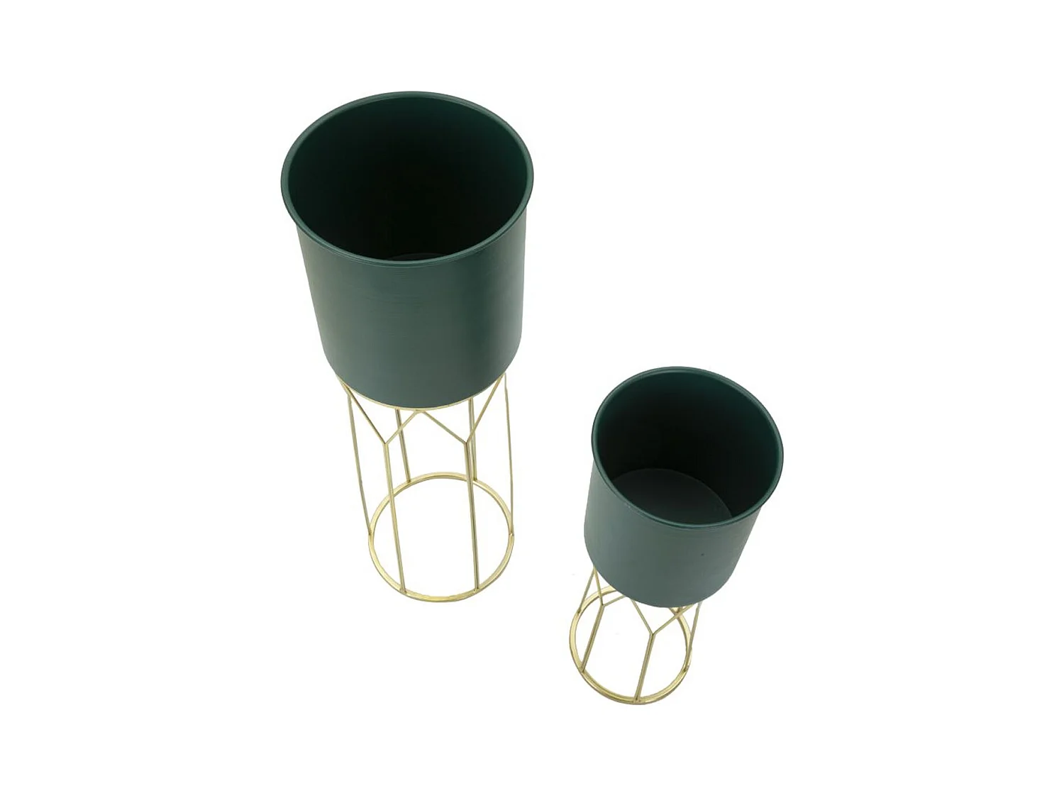 Set van 2 Plantenpotten MF391, Groen, 23x23x70 cm, Epikasa