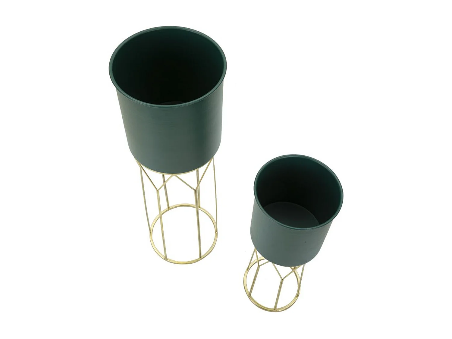 Conjunto de 2 Vasos para Plantas MF391, Verde, 23x23x70 cm, Seven Design