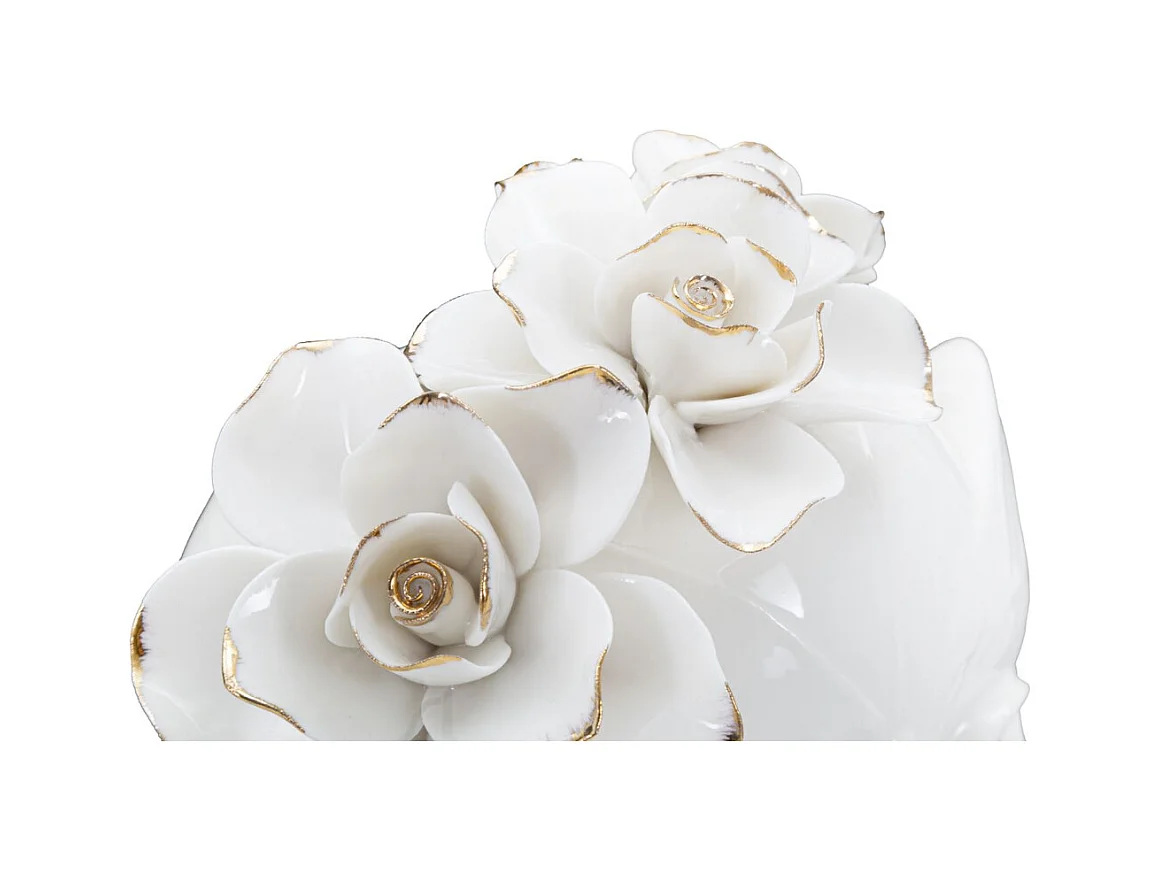 Vaso Decorativo Viso 30, Bianco, 16,5x14x27,3 cm, Epikasa