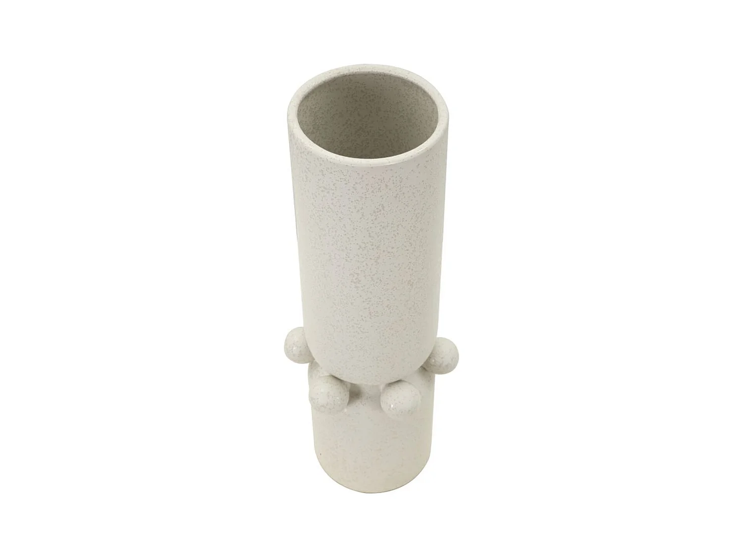 Vaso Decorativo MF638, Bege, 15,5x15,5x41 cm, Epikasa