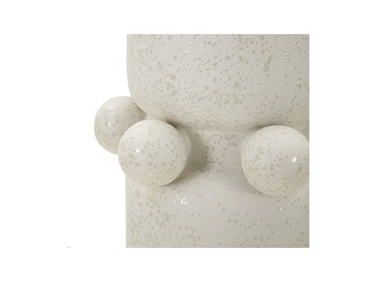 Vaso Decorativo MF638, Bege, 15,5x15,5x41 cm, Epikasa