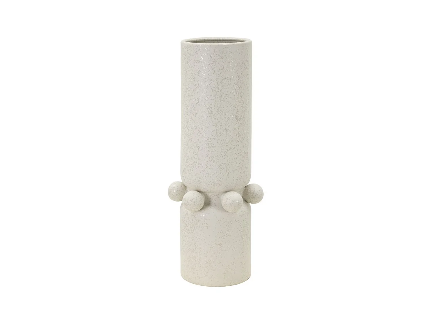 Vase Décoratif MF638, Beige, 15,5x15,5x41 cm, Epikasa