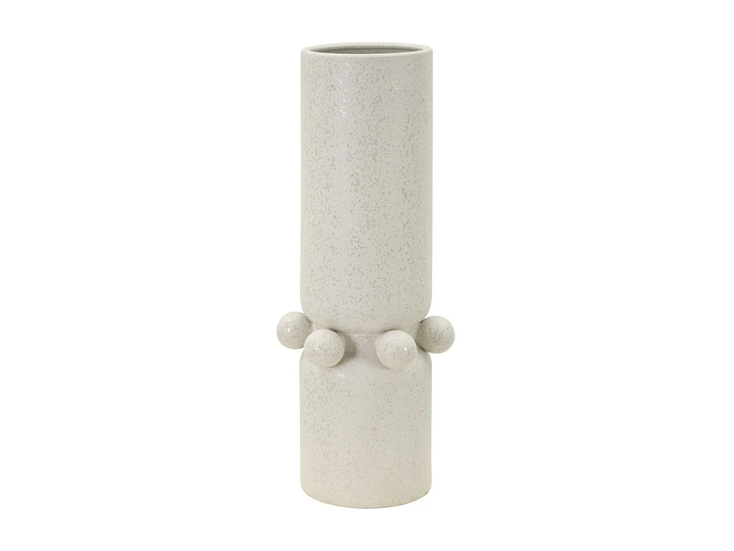 Vase Décoratif MF638, Beige, 15,5x15,5x41 cm, Seven Design