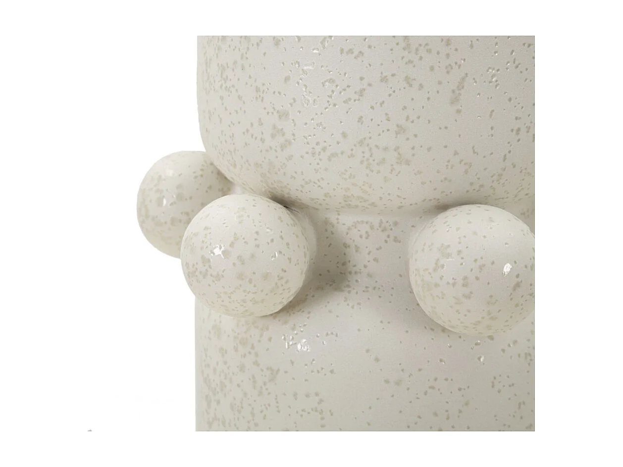 Vase Décoratif MF638, Beige, 15,5x15,5x41 cm, Seven Design