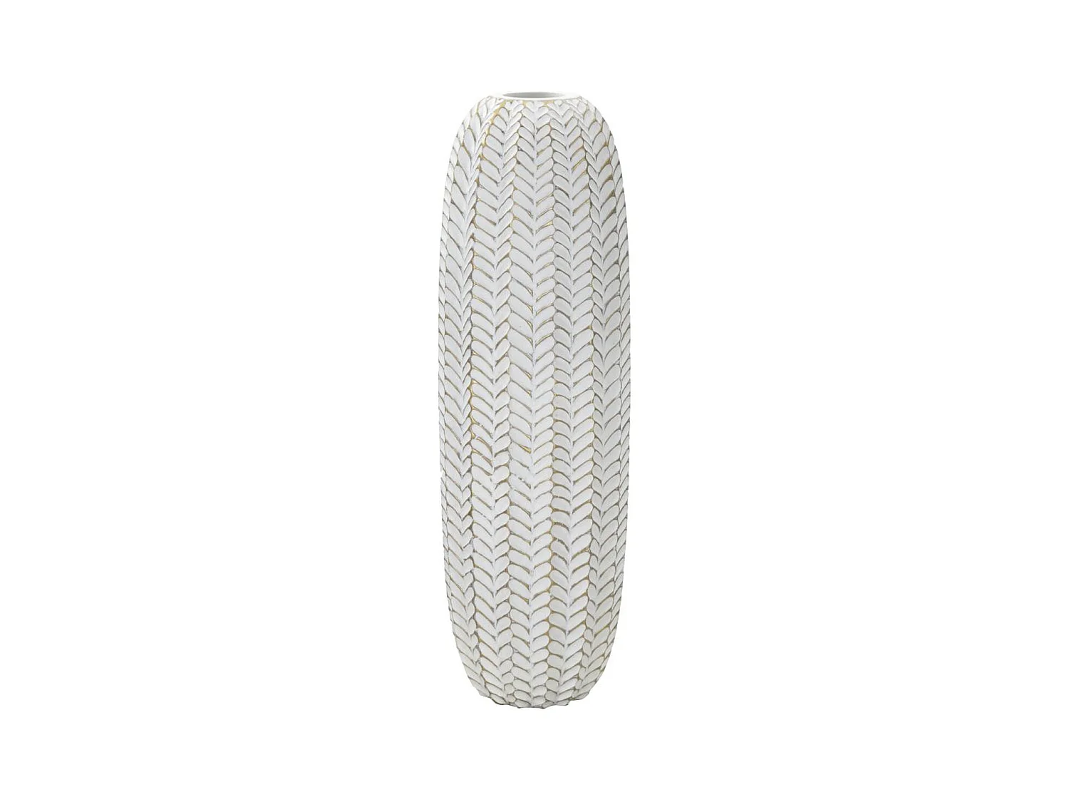 Vase Décoratif MF665, Blanc, 20x20x67 cm, Epikasa