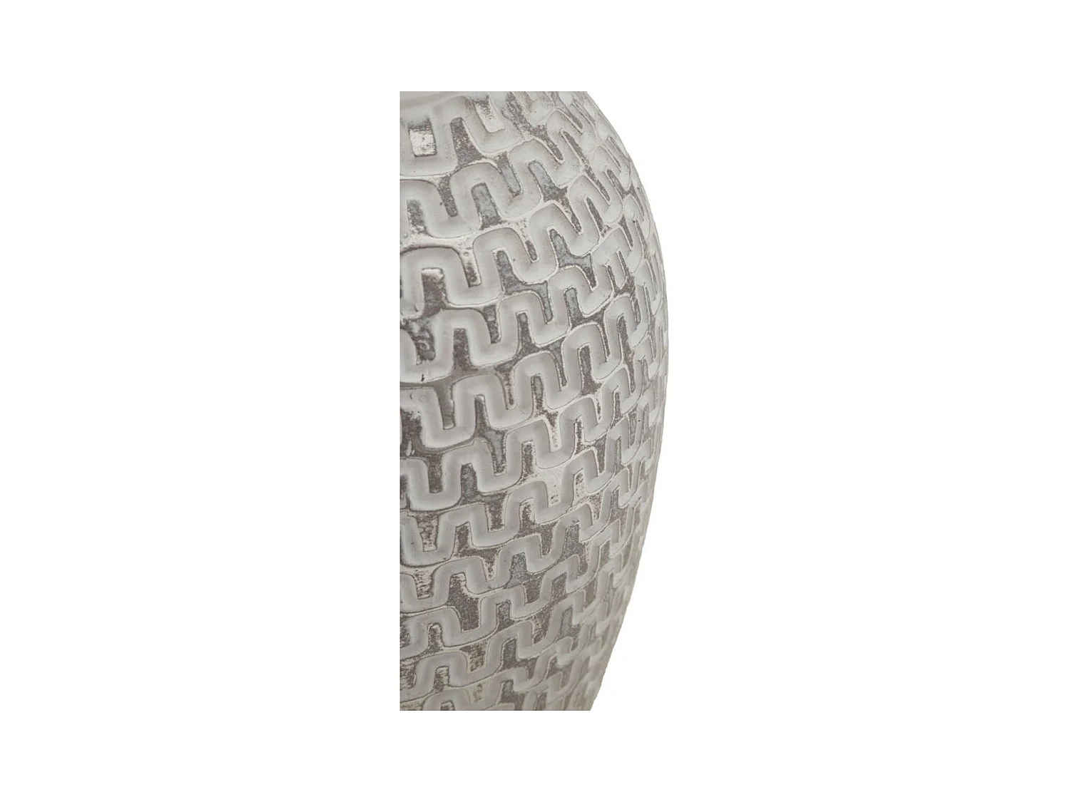 Vase Décoratif MF682, Blanc, 19,5x19,5x34 cm, Epikasa