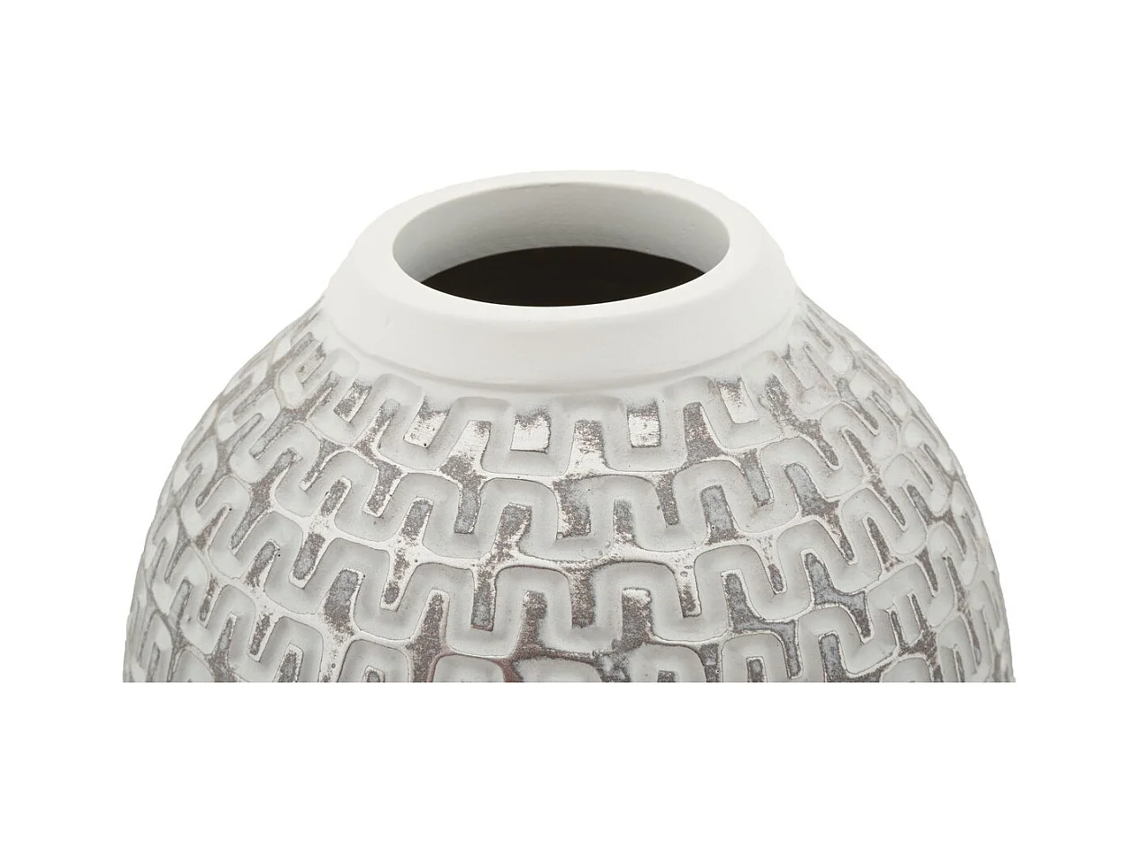 Vase Décoratif MF682, Blanc, 19,5x19,5x34 cm, Epikasa