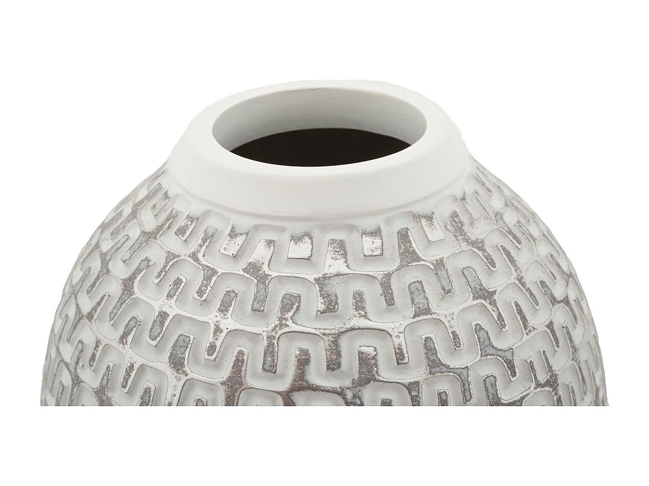 Wazon Dekoracyjny MF682, Biały, 19,5x19,5x34 cm, Epikasa