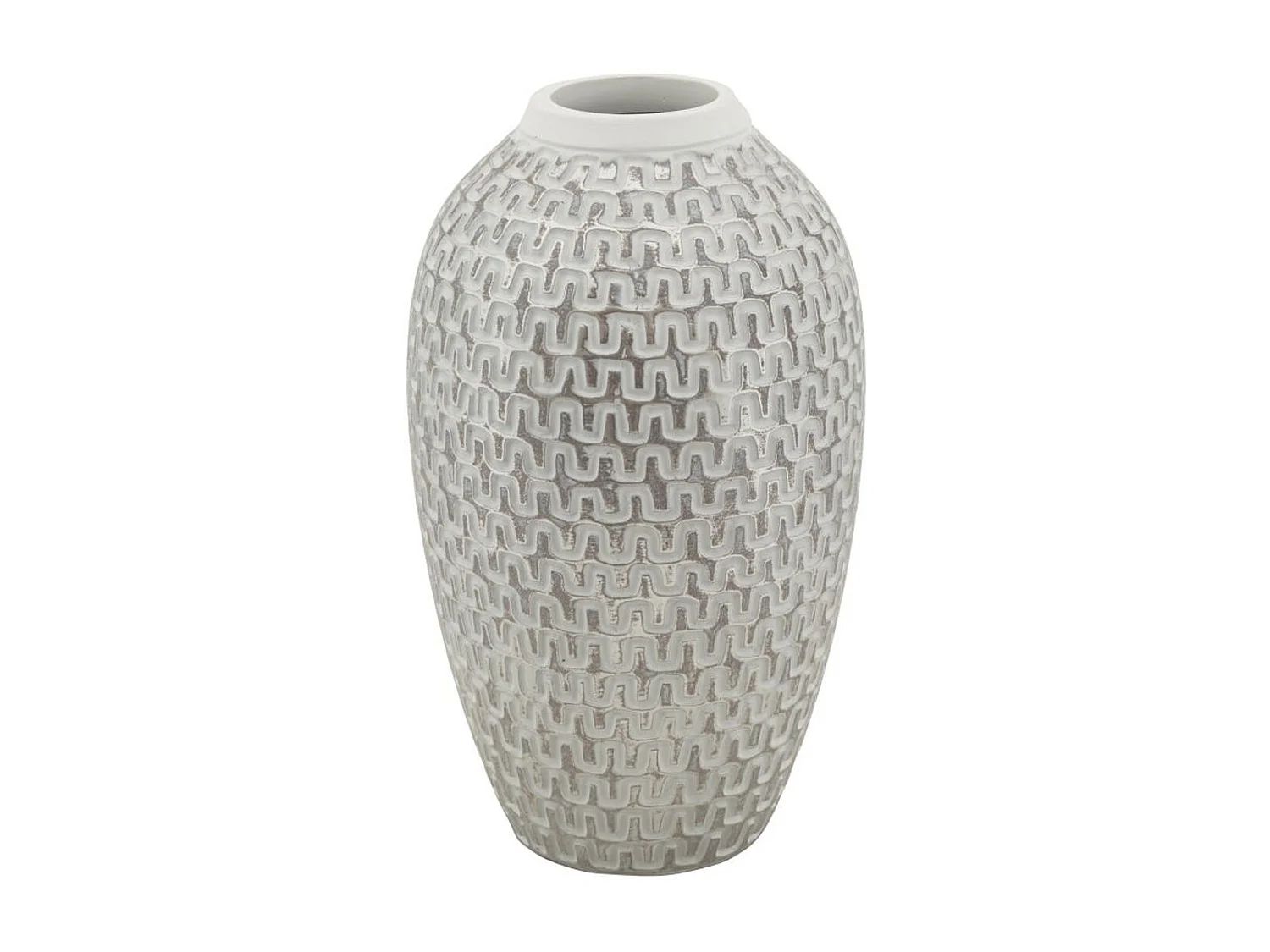 Vase Décoratif MF682, Blanc, 19,5x19,5x34 cm, Seven Design