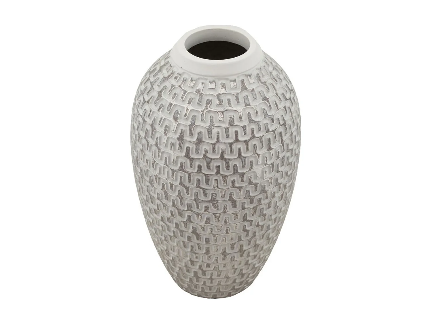 Vase Décoratif MF682, Blanc, 19,5x19,5x34 cm, Seven Design