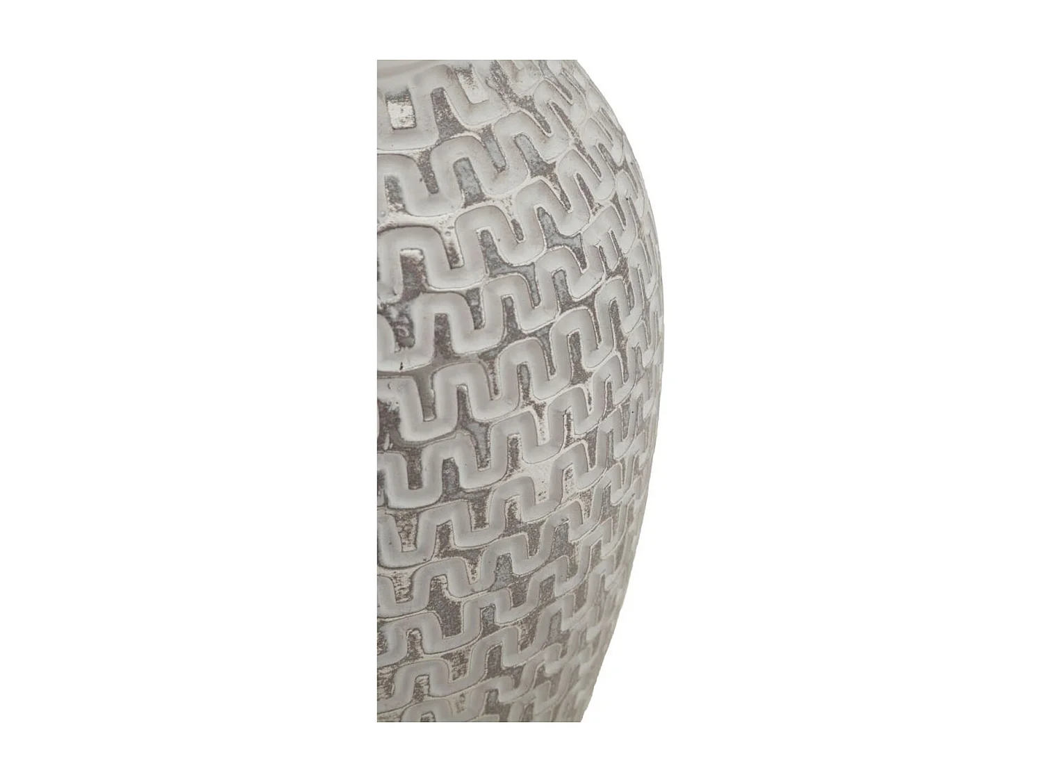 Vase Décoratif MF682, Blanc, 19,5x19,5x34 cm, Seven Design