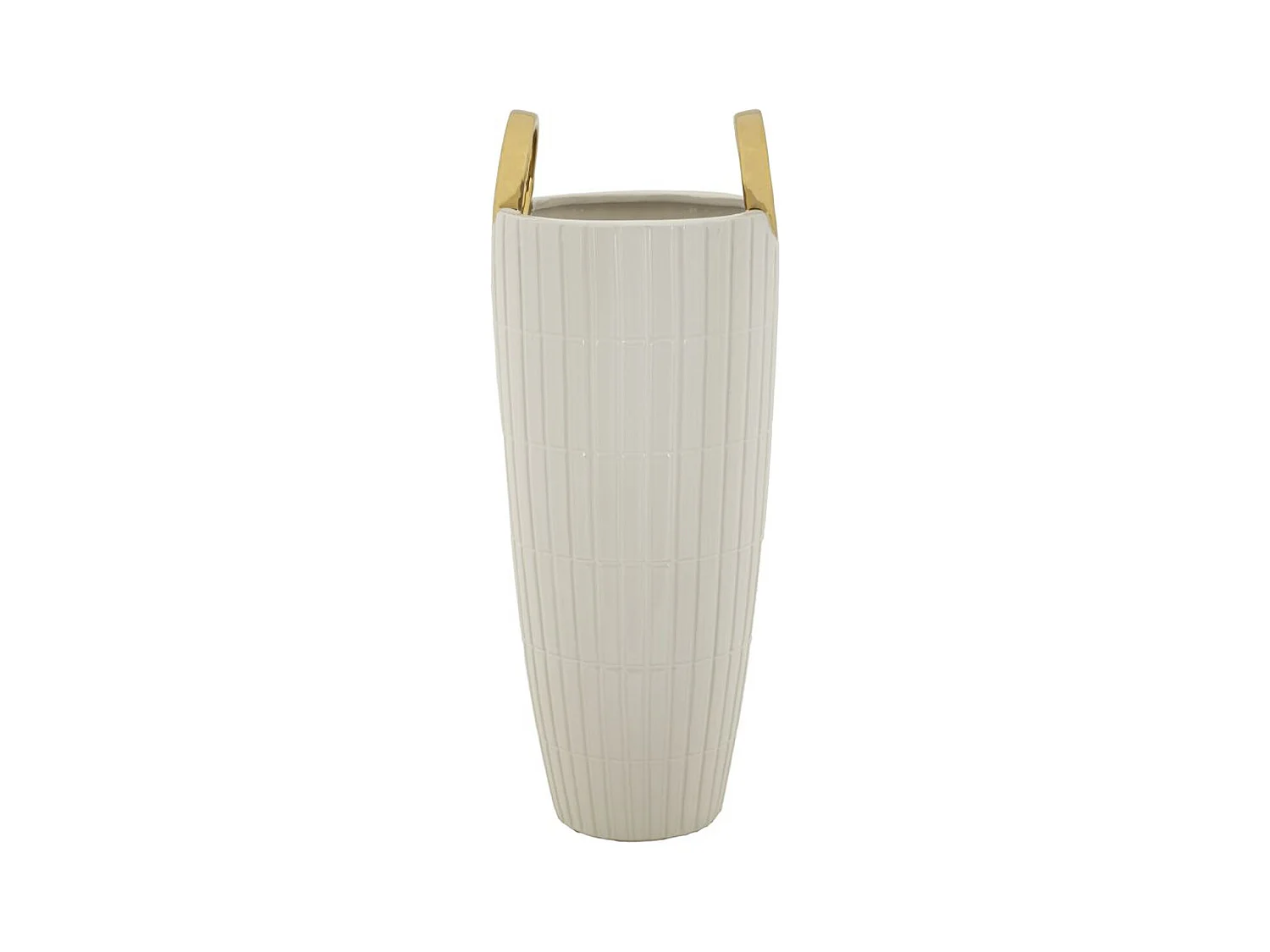 Vaso Decorativo MF633, Branco, 18x18x45 cm, Epikasa