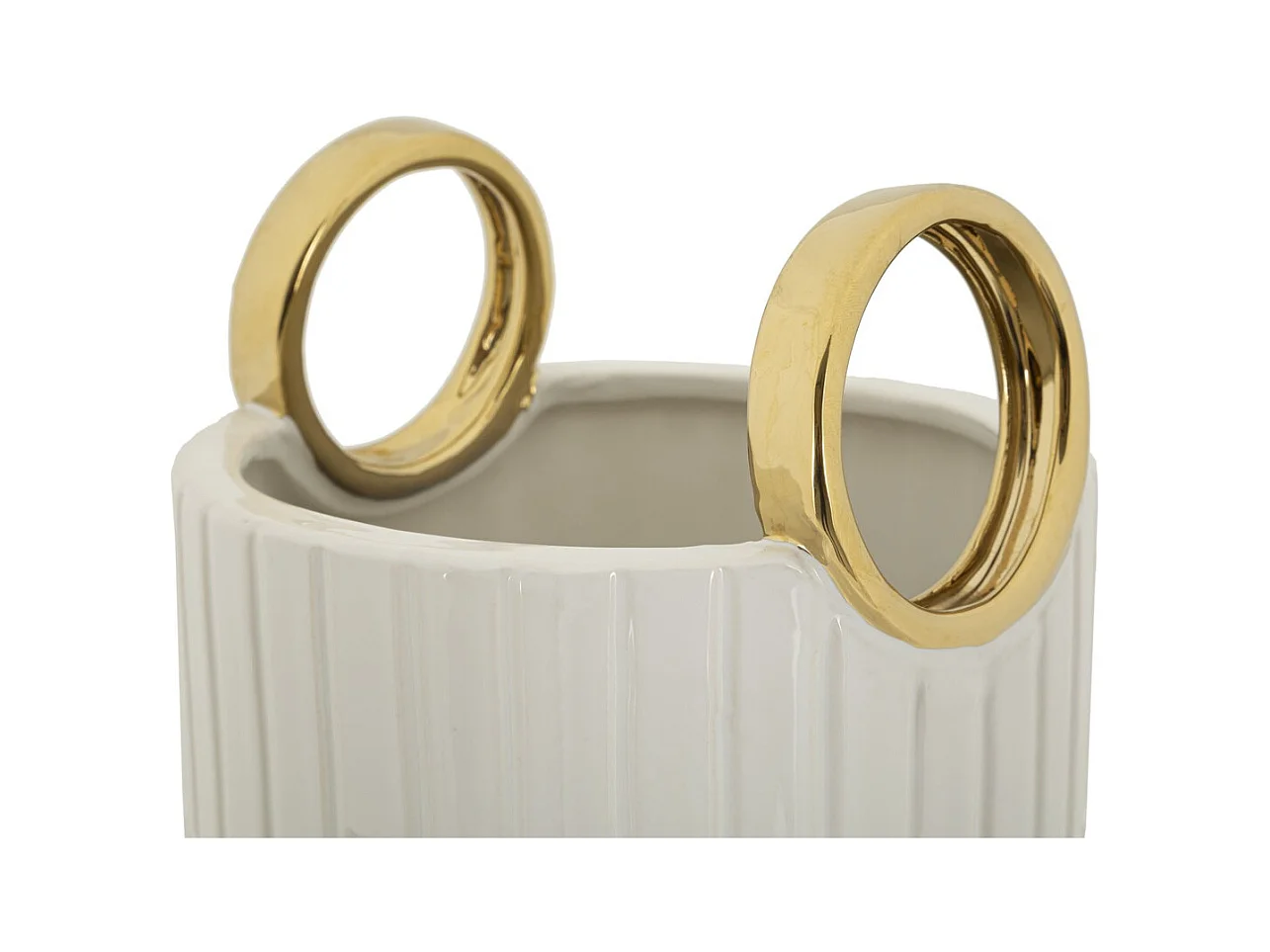 Vaso Decorativo MF633, Branco, 18x18x45 cm, Epikasa