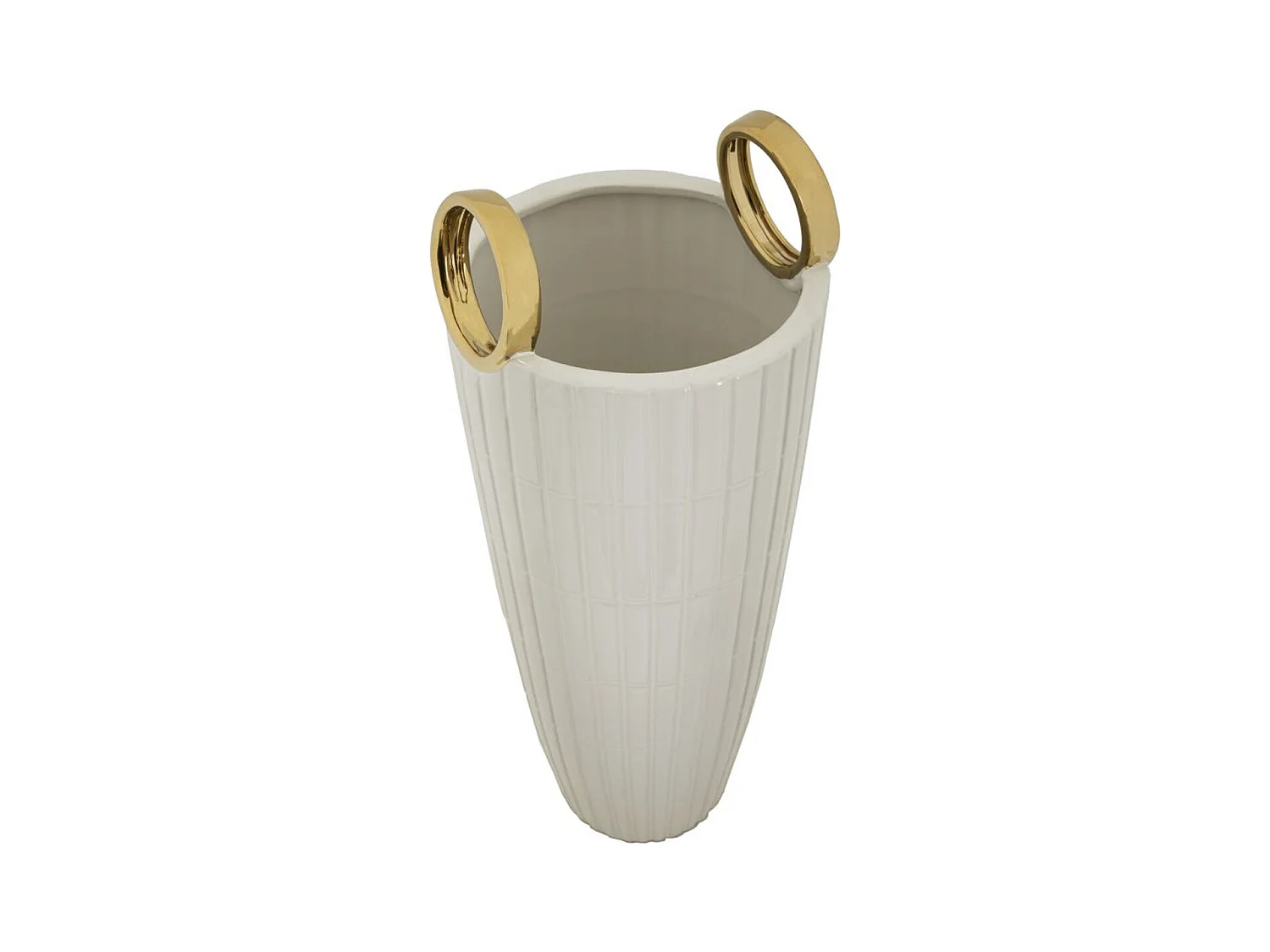 Vaso Decorativo MF633, Branco, 18x18x45 cm, Epikasa