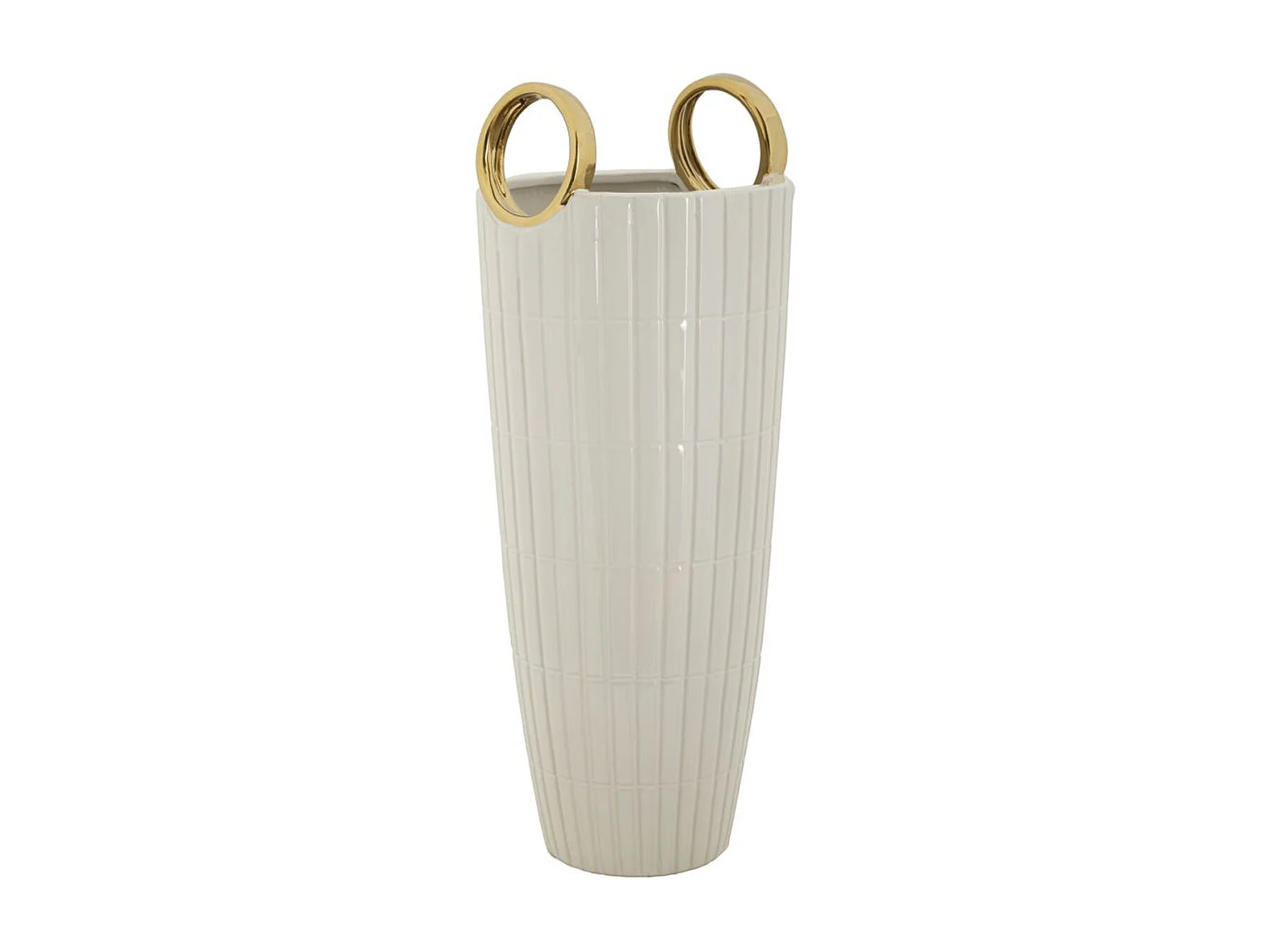 Vase Décoratif MF633, Blanc, 18x18x45 cm, Seven Design