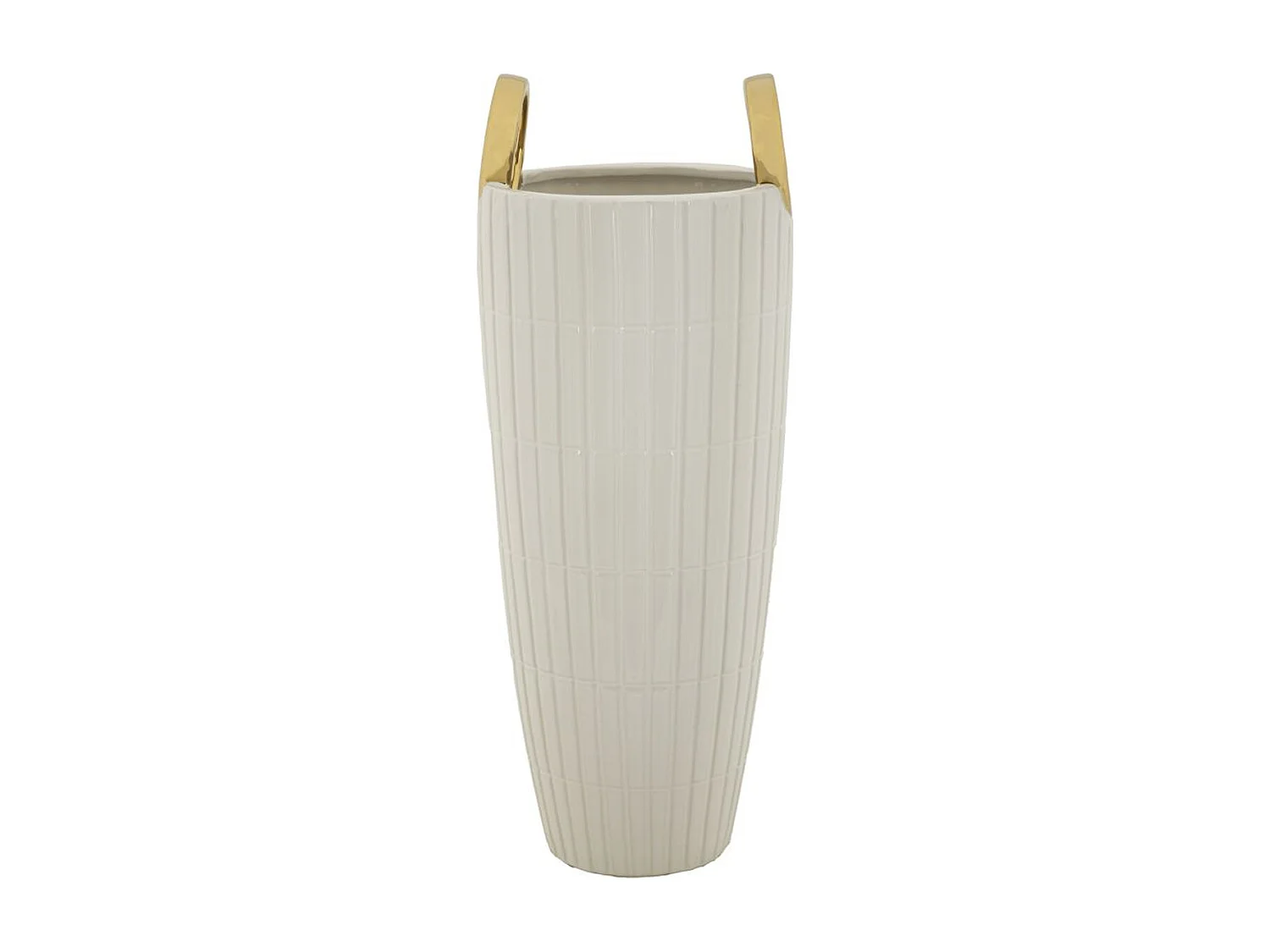 Vase Décoratif MF633, Blanc, 18x18x45 cm, Seven Design