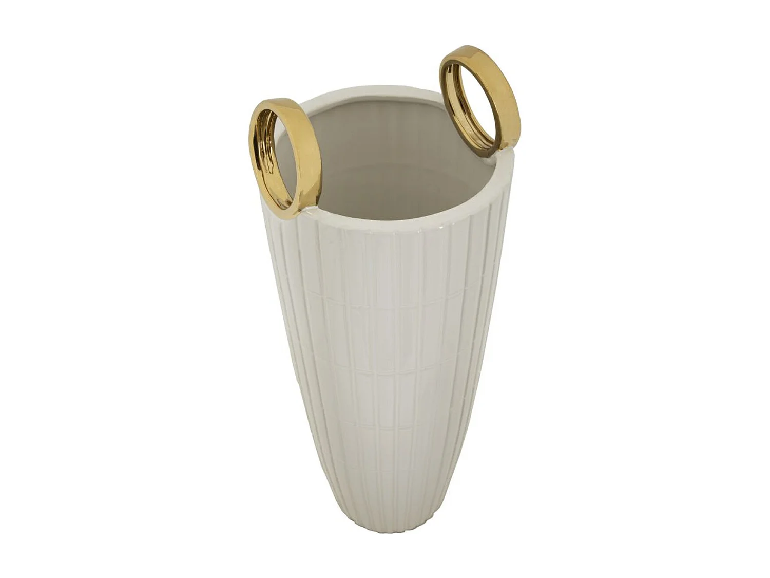 Vase Décoratif MF633, Blanc, 18x18x45 cm, Seven Design