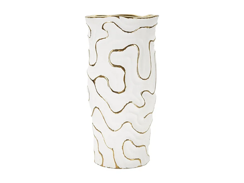 Vaso Decorativo MF640, Branco, 16x16x32,5 cm, Epikasa