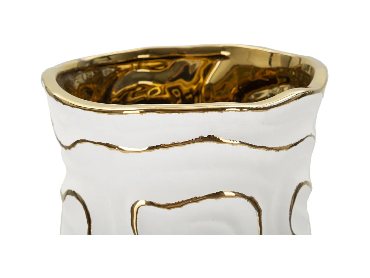 Wazon Dekoracyjny MF640, Biały, 16x16x32,5 cm, Epikasa