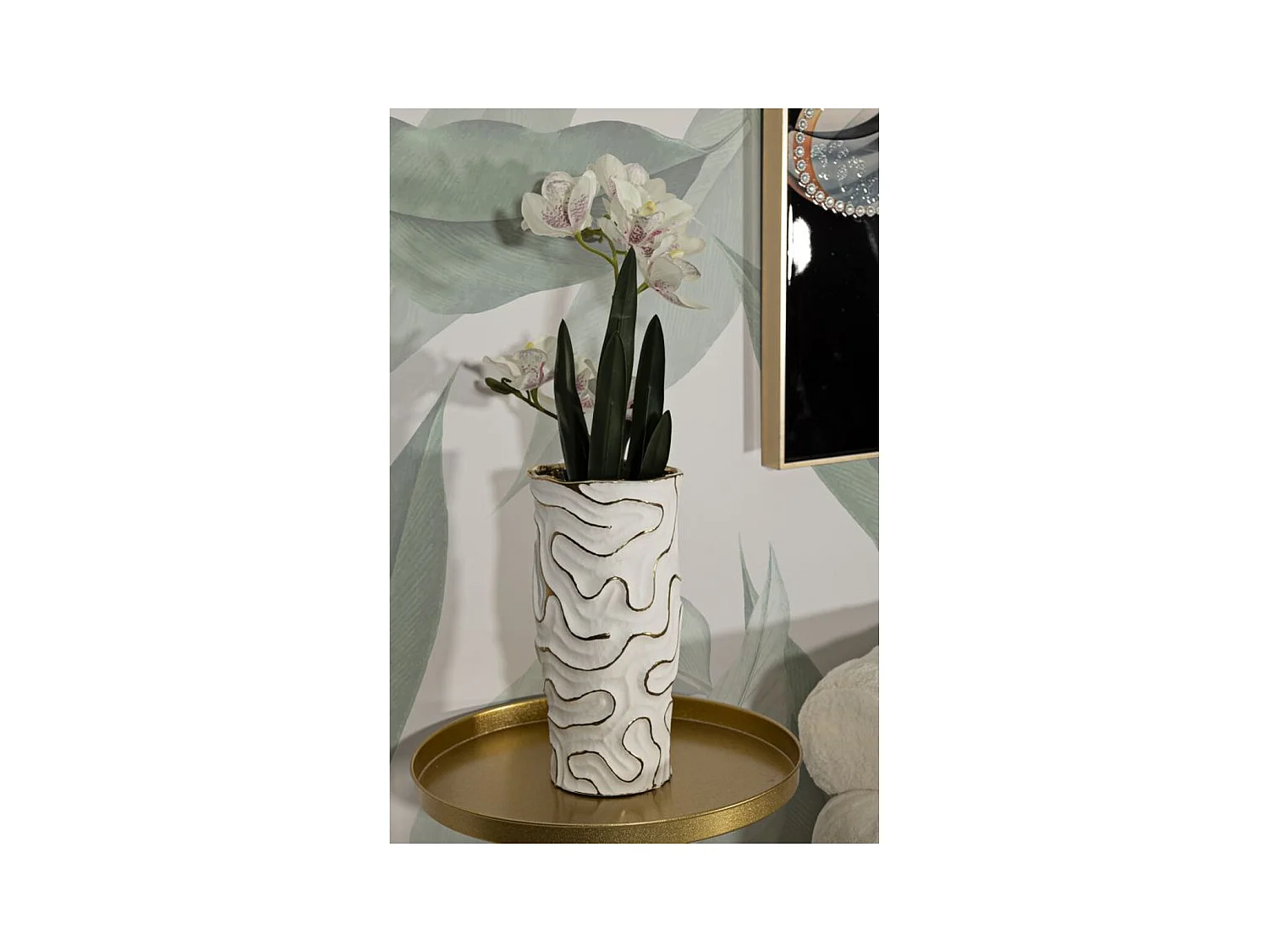 Wazon Dekoracyjny MF640, Biały, 16x16x32,5 cm, Epikasa