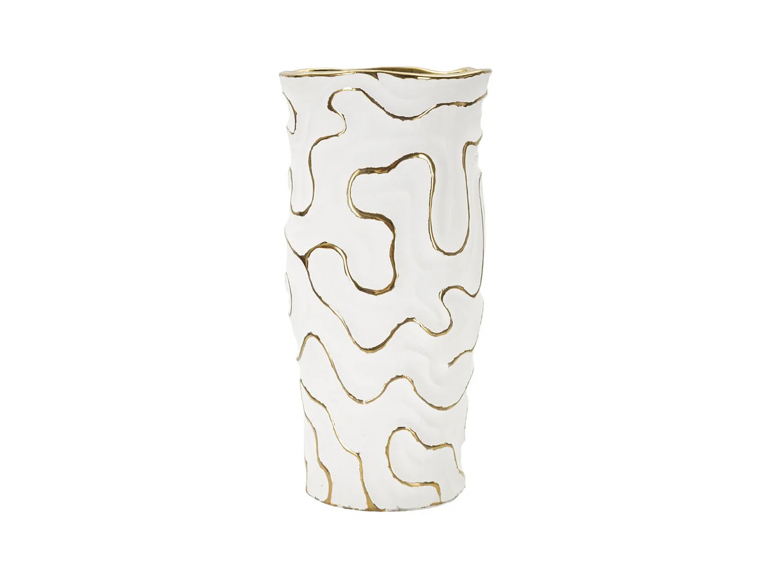 Vase Décoratif MF640, Blanc, 16x16x32,5 cm, Epikasa