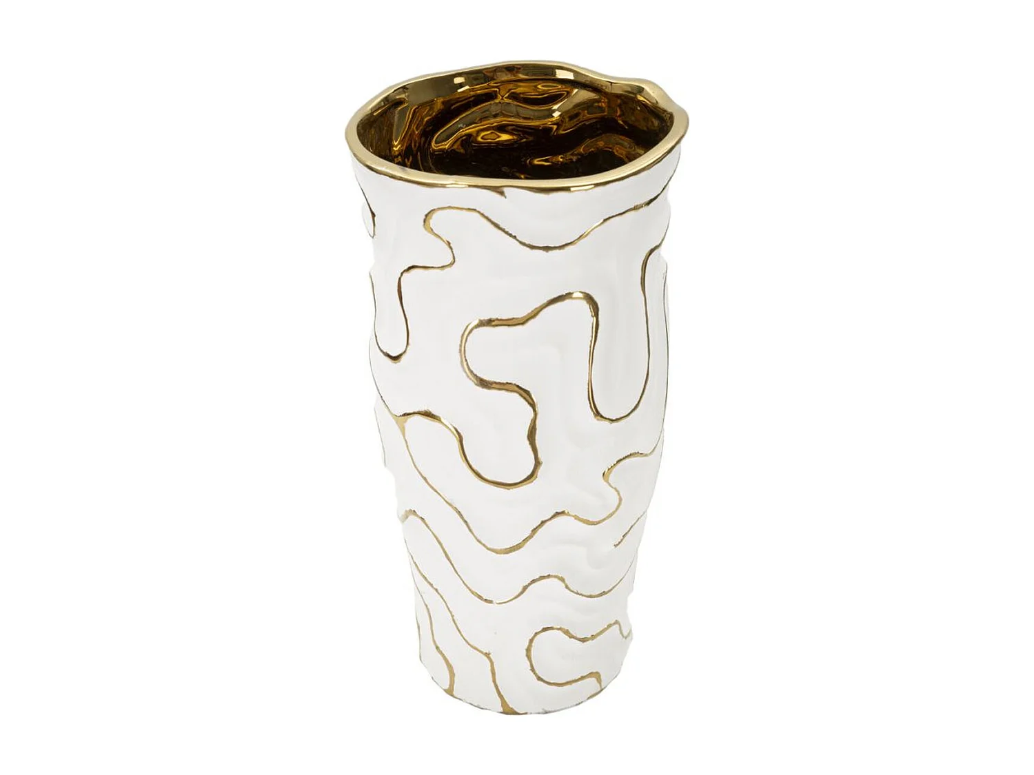 Wazon Dekoracyjny MF640, Biały, 16x16x32,5 cm, Seven Design