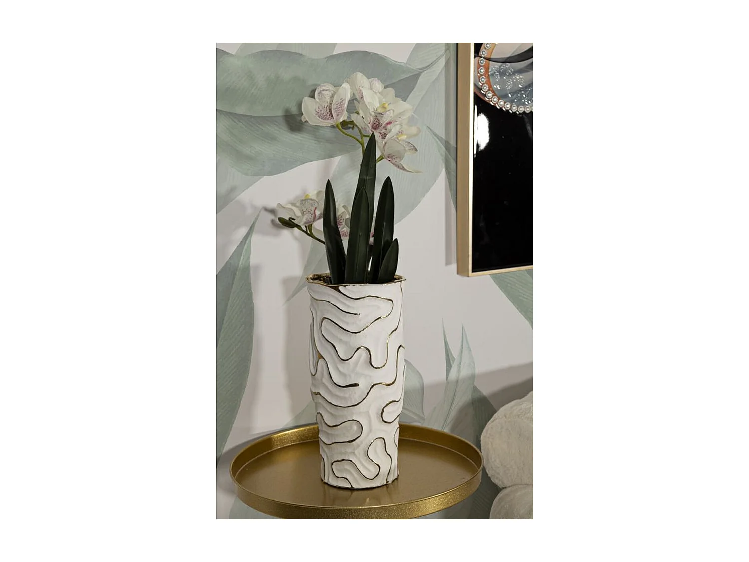 Wazon Dekoracyjny MF640, Biały, 16x16x32,5 cm, Seven Design