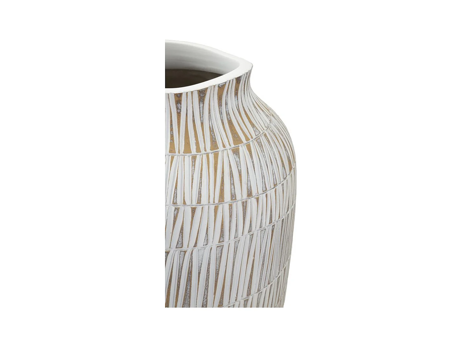 Vase Décoratif MF666, Blanc, 23x23x50 cm, Epikasa