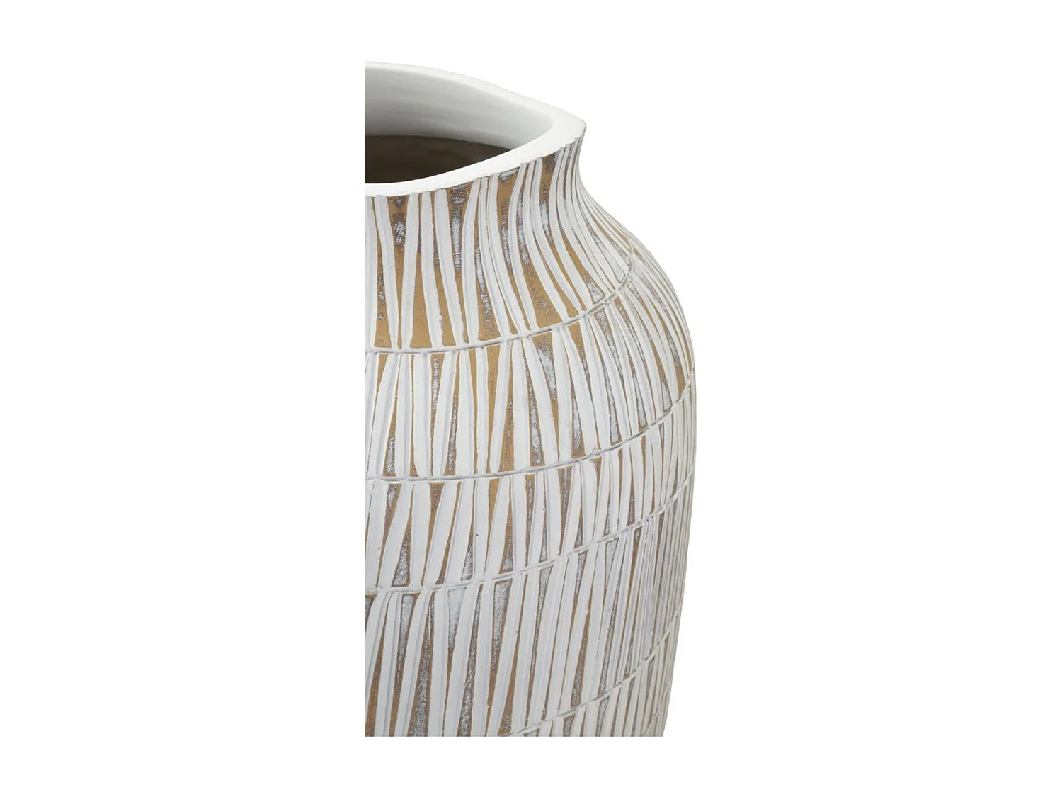 Vase Décoratif MF666, Blanc, 23x23x50 cm, Seven Design