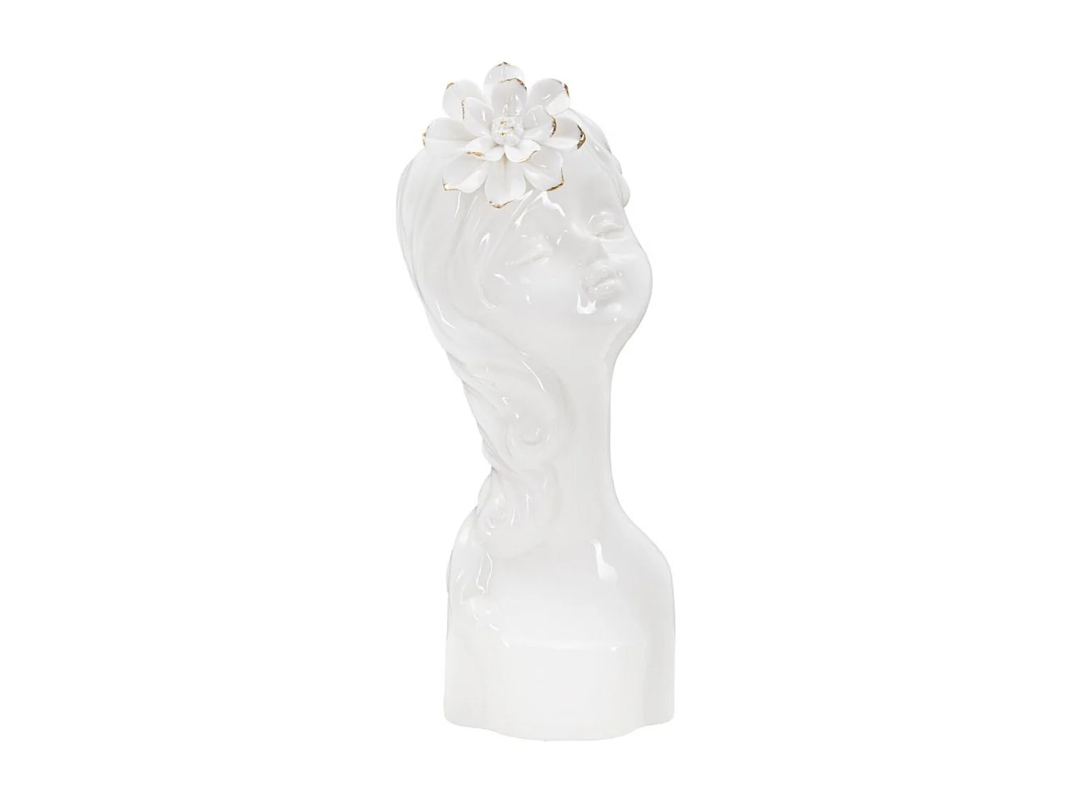Vase Décoratif Visage 34, Blanc, 10,5x10x24,7 cm, Seven Design