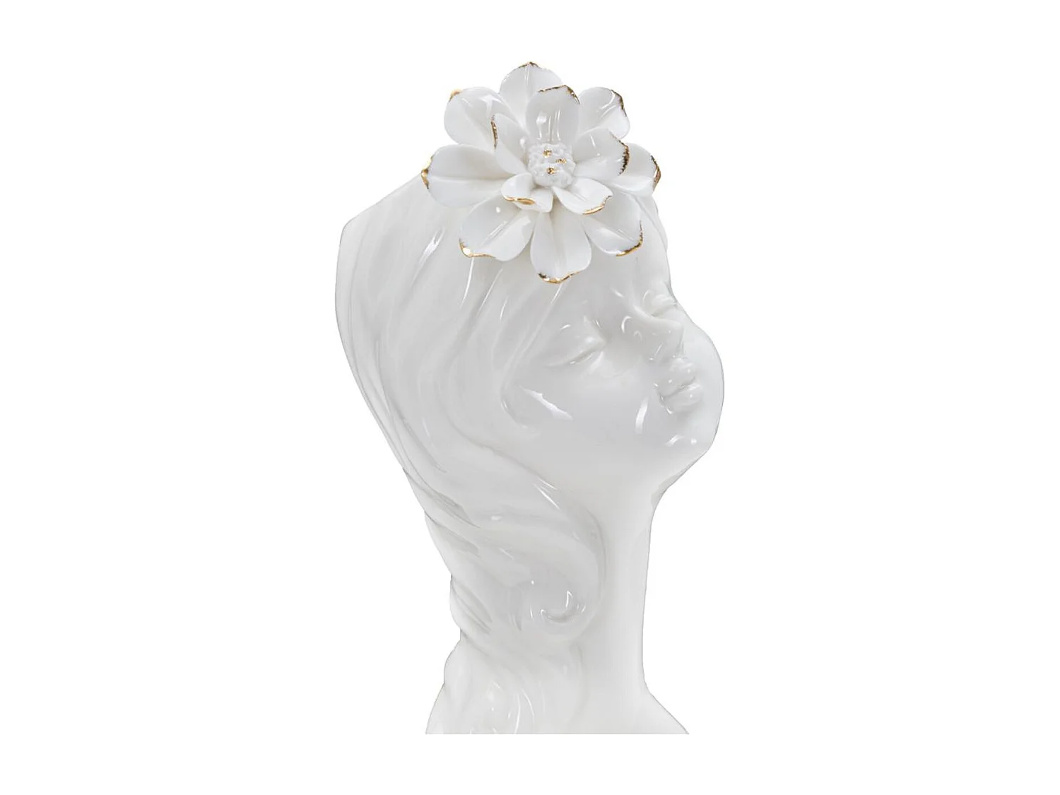 Vase Décoratif Visage 34, Blanc, 10,5x10x24,7 cm, Seven Design