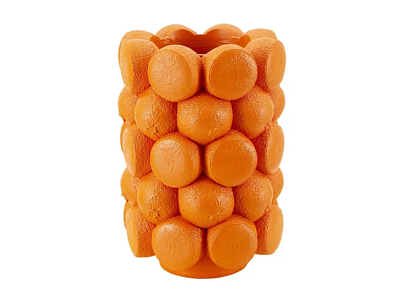 Vaso Decorativo Laranjas, Laranja, 19x19x28 cm, Epikasa