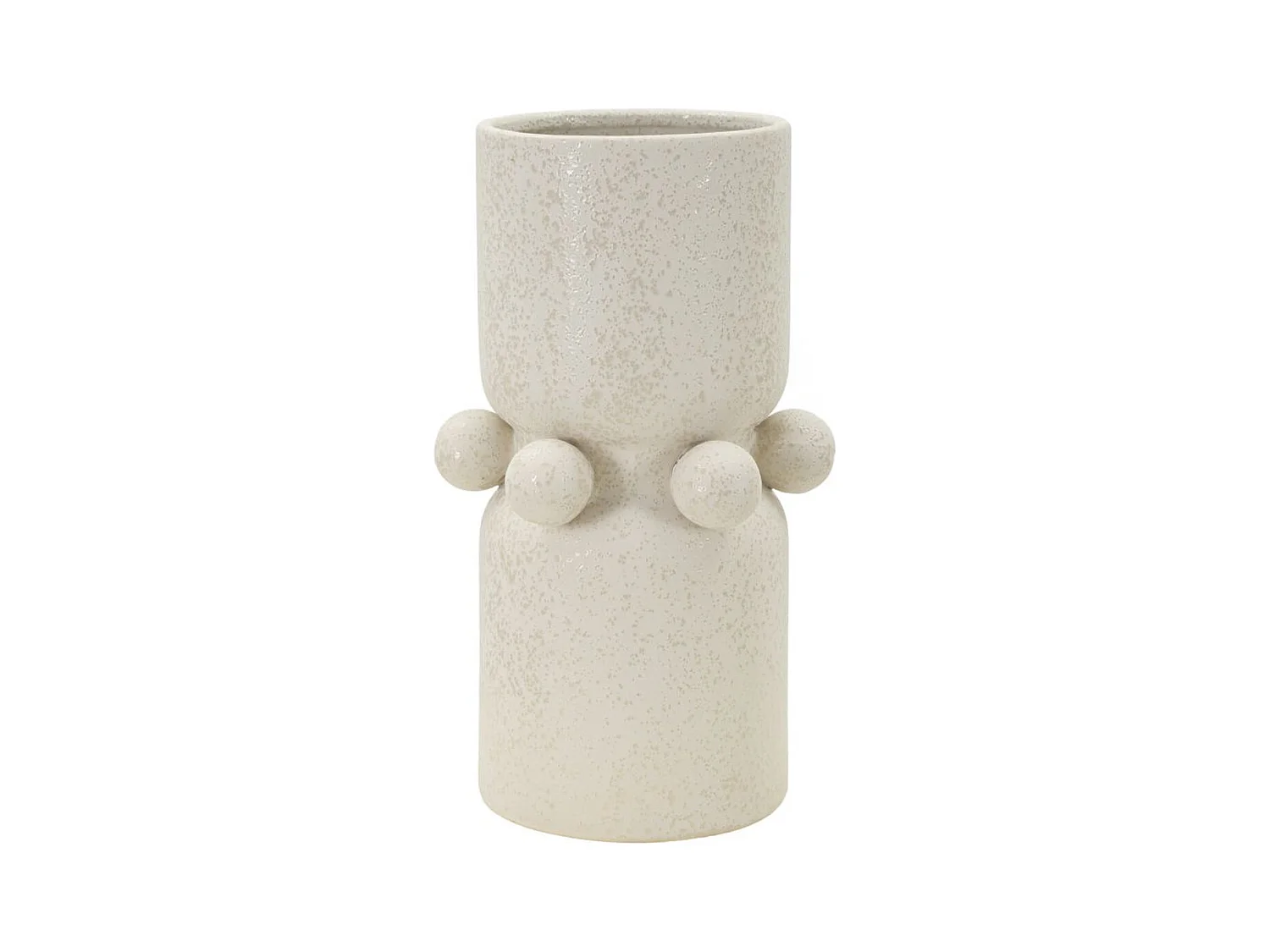 Vase Décoratif MF646, Beige, 16x16x28 cm, Epikasa