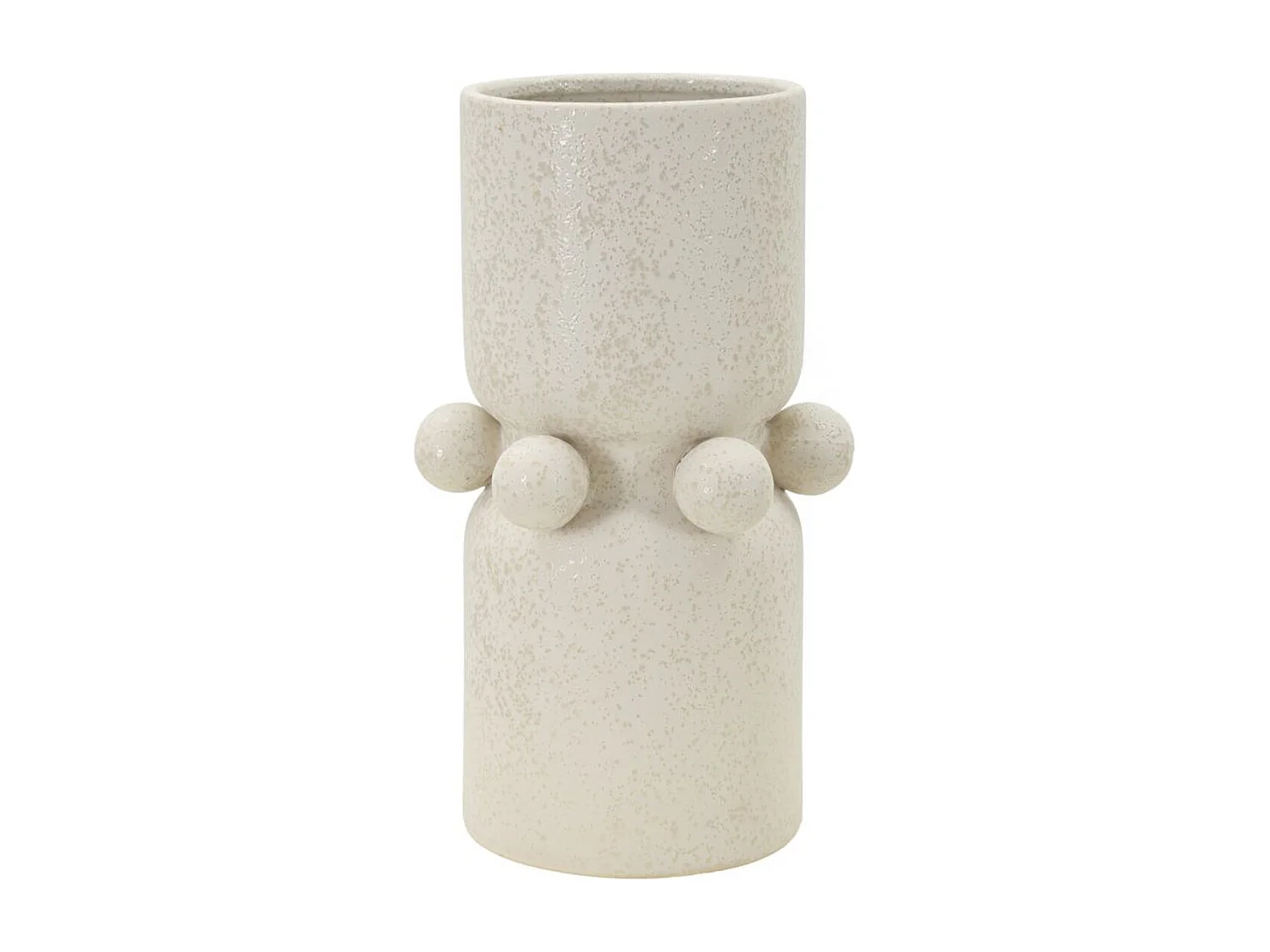 Vase Décoratif MF646, Beige, 16x16x28 cm, Seven Design