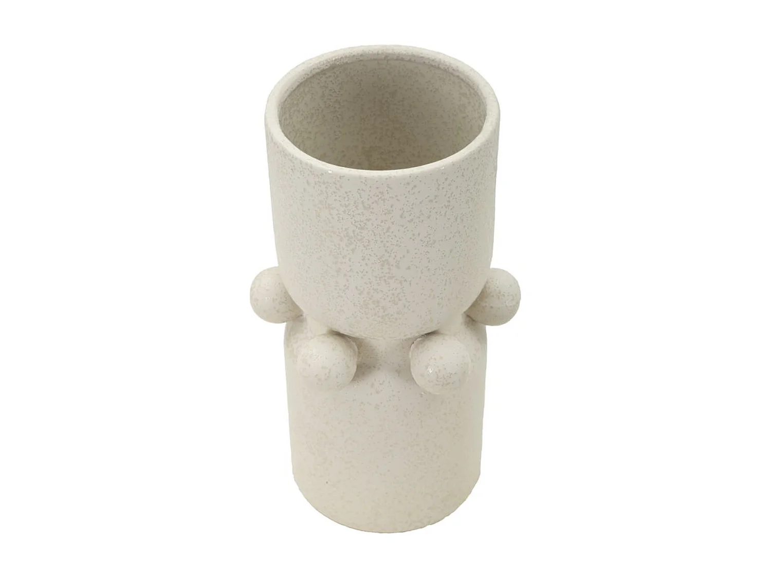 Vase Décoratif MF646, Beige, 16x16x28 cm, Seven Design