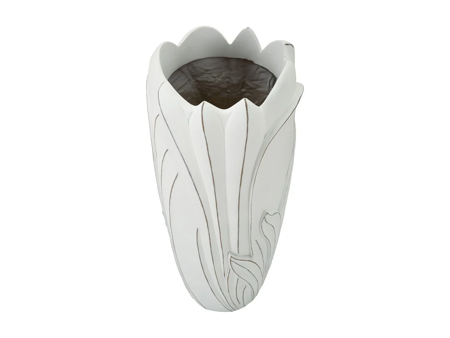 Vase Décoratif MF655, Blanc, 30,5x30,5x69 cm, Seven Design