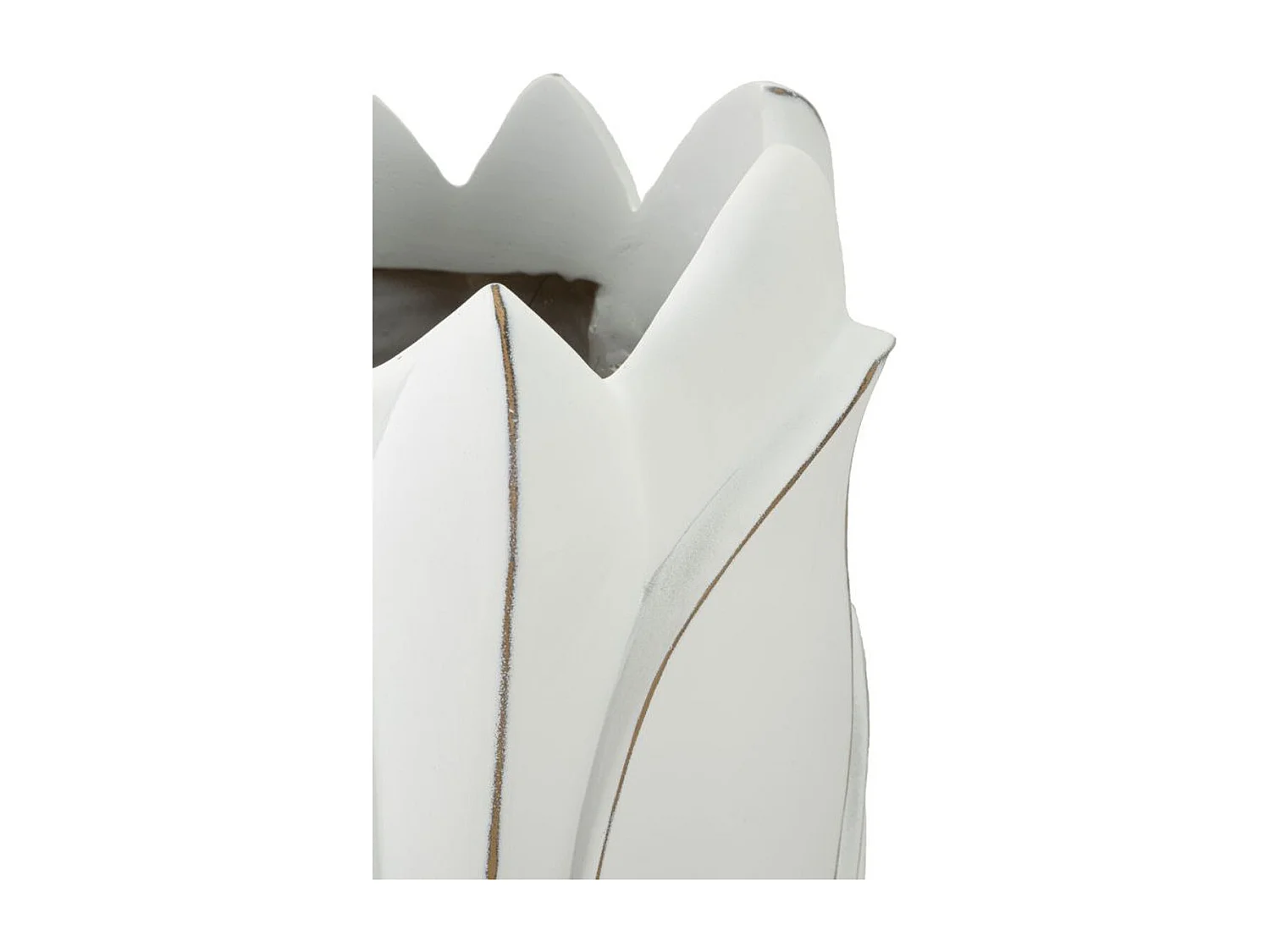 Vase Décoratif MF655, Blanc, 30,5x30,5x69 cm, Seven Design