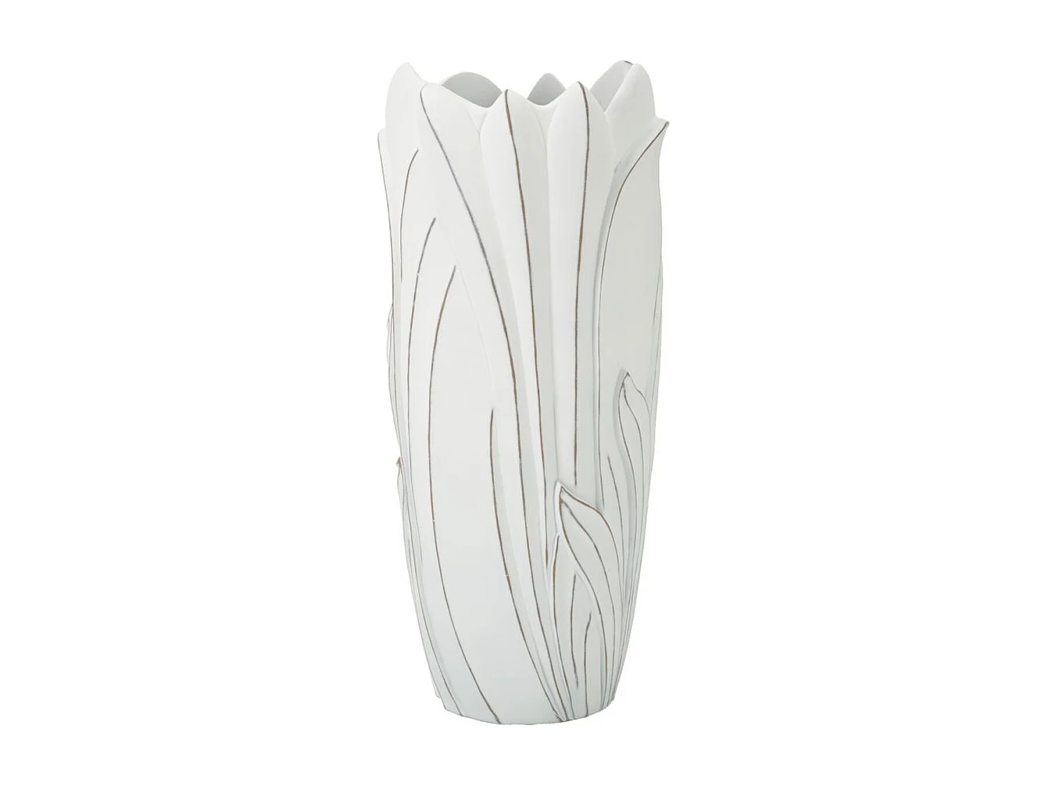 Vase Décoratif MF655, Blanc, 30,5x30,5x69 cm, Seven Design