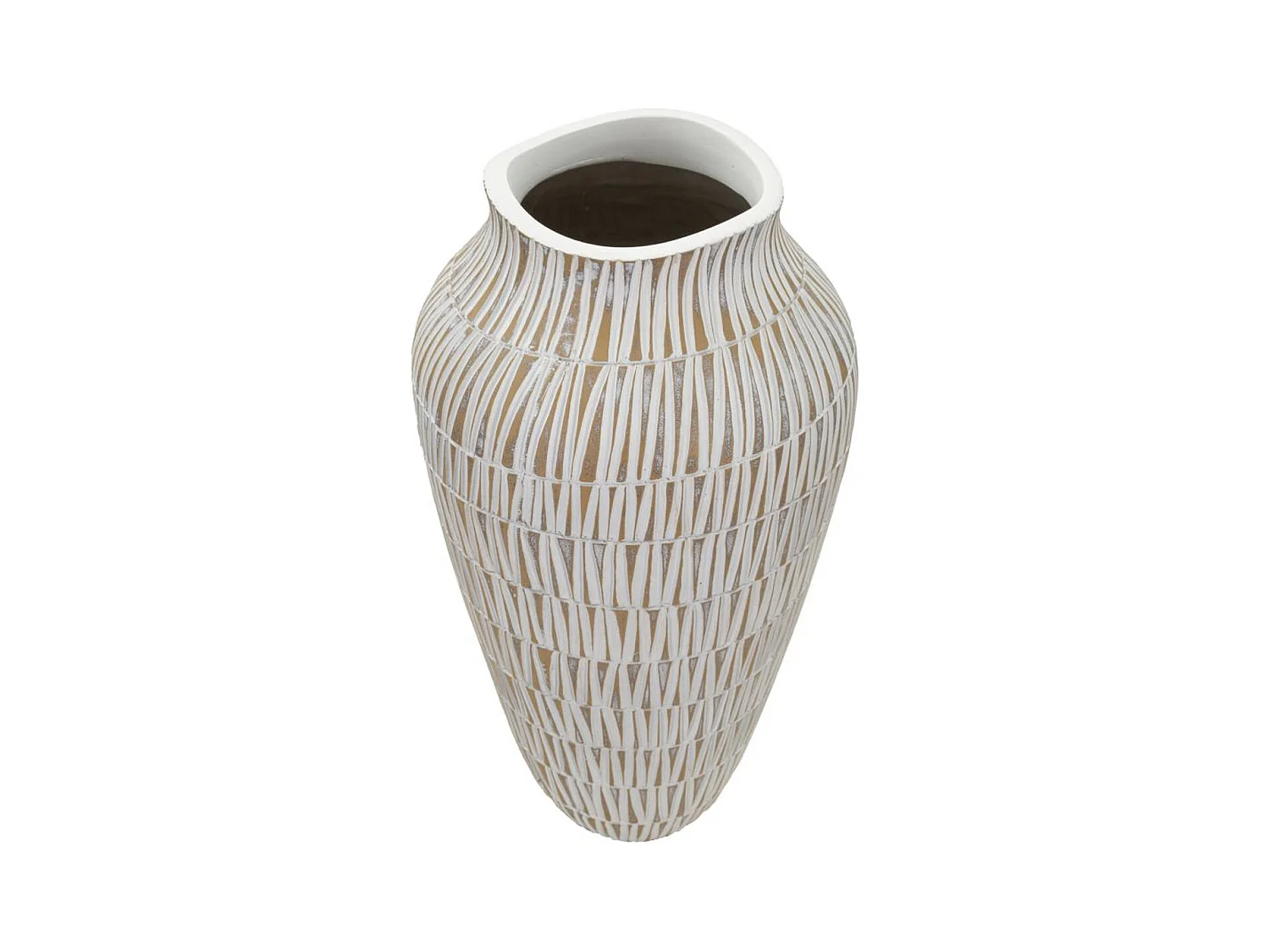 Decoratieve Vaas MF676, Wit, 22x22x44 cm, Epikasa