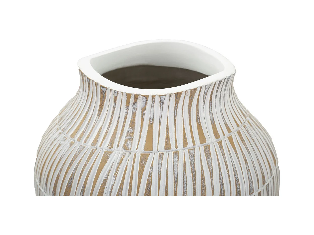 Decoratieve Vaas MF676, Wit, 22x22x44 cm, Epikasa